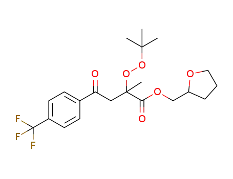 (tetrahydrofuran-2-yl)methyl 2-(tert-butylperoxy)-2-methyl-4-oxo-4-(4-(trifluoromethyl)phenyl)butanoate