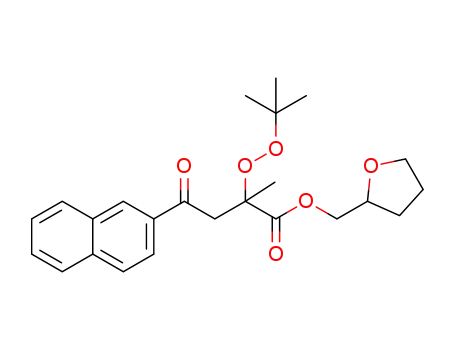 (tetrahydrofuran-2-yl)methyl 2-(tert-butylperoxy)-2-methyl-4-(naphthalen-2-yl)-4-oxobutanoate