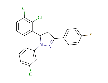 1-(3-chlorophenyl)-5-(2,3-dichlorophenyl)-3-(4-fluorophenyl)-4,5-dihydro-1H-pyrazole