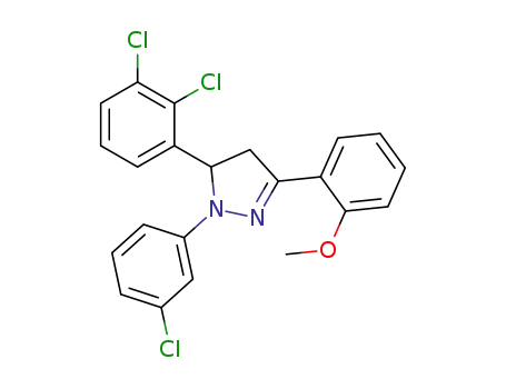 1-(3-chlorophenyl)-5-(2,3-dichlorophenyl)-3-(2-methoxyphenyl)-4,5-dihydro-1H-pyrazole