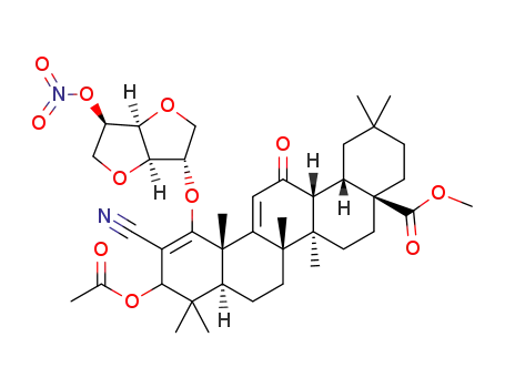 1-isosorbide mononitrate 2-cyano-3-acetoxy-12-oxoolean-2(3),9(11)-diene-28-carboxylic acid methyl ester