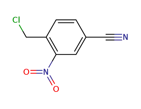 Molecular Structure of 90178-80-6 (Benzonitrile, 4-(chloromethyl)-3-nitro-)