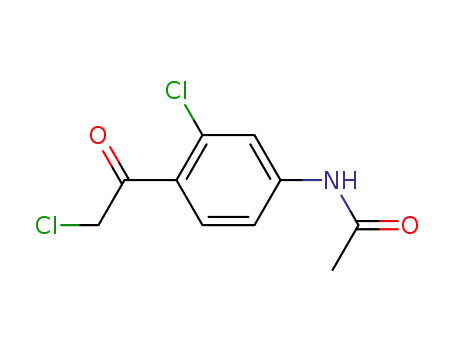 Molecular Structure of 90798-26-8 (N-[3-chloro-4-(chloroacetyl)phenyl]acetamide)