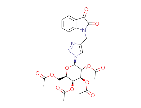 1-[{1′-(2′′,3′′,4′′,6′′-tetra-O-acetyl-β-D-galactopyranosyl)-1′H-1′,2′,3′-triazol-4′-yl}methyl]indoline-2,3-dione