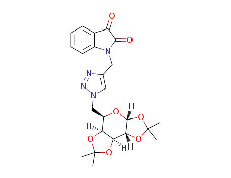 1-[{1′-(6′′-deoxy-1′′,2′′:3′′,4′′-di-O-isopropylidene-α-D-galactopyranos-6′′-yl)-1′H-1′,2′,3′-triazol-4′-yl}methyl]indoline-2,3-dione