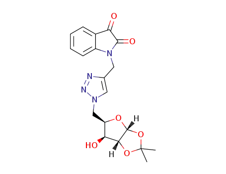 1-[{1′-(5′′-deoxy-1′′,2′′-O-isopropylidene-α-D-xylofuranos-5′′-yl)-1′H-1′,2′,3′-triazol-4′-yl}methyl]indoline-2,3-dione
