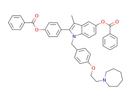1-(4-(2-(azepan-1-yl)ethoxy)benzyl)-2-(4-(benzoyloxy)phenyl)-3-methyl-1H-indol-5-yl benzoate