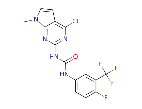 1-(4-chloro-7-methyl-7H-pyrrolo[2,3-d]pyrimidin-2-yl)-3-(4-fluoro-3-(trifluoromethyl)phenyl)urea