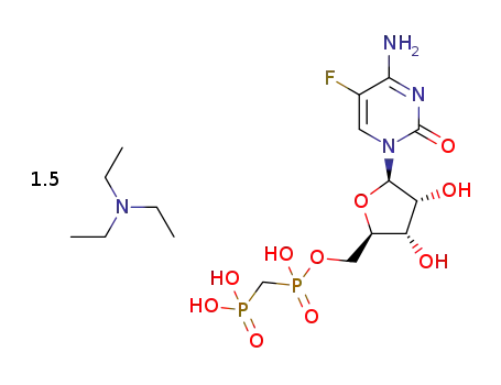 5-fluorocytidine-5'-O-[(phosphonomethyl)phosphonic acid] sesquitriethylamine salt
