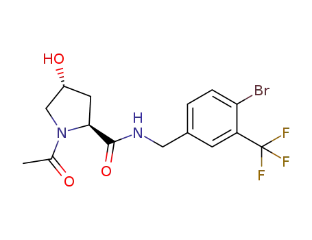 (2S,4R)-1-acetyl-N-(4-bromo-3-(trifluoromethyl)benzyl)-4-hydroxypyrrolidine-2-carboxamide