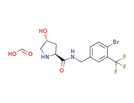 (2S,4R)-2-((4-bromo-3-(trifluoromethyl)benzyl)carbamoyl)-4-hydroxypyrrolidin-1-ium formate