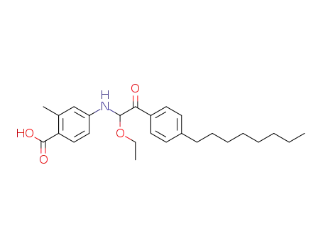 4-((1-ethoxy-2-(4-octylphenyl)-2-oxoethyl)amino)-2-methylbenzoic acid