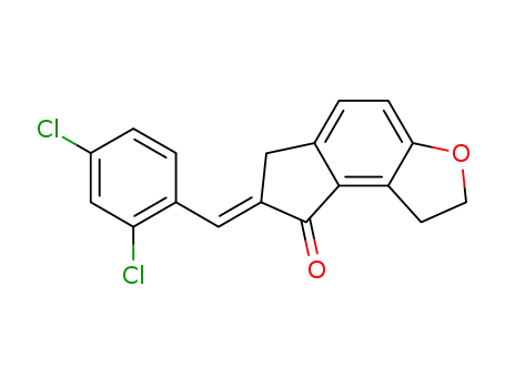 (E)-7-(2,4-dichlorobenzylidene)-1,2,6,7-tetrahydro-8H-indeno[5,4-b]furan-8-one