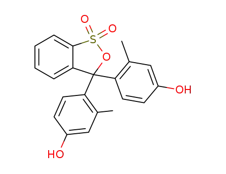 Molecular Structure of 2303-01-7 (Phenol,4,4'-(1,1-dioxido-3H-2,1-benzoxathiol-3-ylidene)bis[3-methyl-)