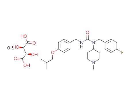 1-(4-fluorobenzyl)-3-(4-isobutoxybenzyl)-1-(1-methylpiperidin-4-yl)urea L-hemitartrate