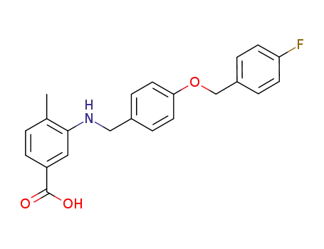 3-((4-((4-fluorobenzyl)oxy)benzyl)amino)-4-methylbenzoic acid