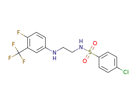 N-(2-{[4-fluoro-3-(trifluormethyl)phenyl]amino}-ethyl)-4-chlorobenzene sulfonamide