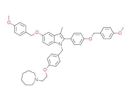 1-(4-(2-(azepan-1-yl)ethoxy)benzyl)-5-((4-methoxybenzyl)oxy)-2-(4-((4-methoxybenzyl)oxy)phenyl)-3-methyl-1H-indole