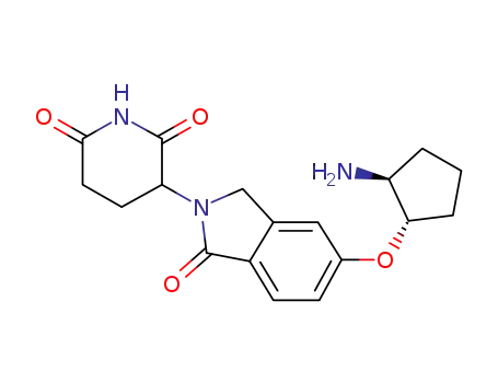 3-(5-(((1S,2S)-2-aminocyclopentyl)oxy)-1-oxoisoindolin-2-yl)piperidine-2,6-dione