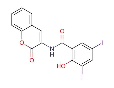2-hydroxy-3,5-diiodo-N-(2-oxo-2H-chromen-3-yl)benzamide