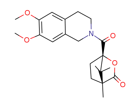 (1S,4R)-1-(6,7-Dimethoxy-1,2,3,4-tetrahydro-2-isoquinolylcarbonyl)-4,7,7-trimethyl-2-oxa-bicyclo<2.2.1>-heptan-3-one