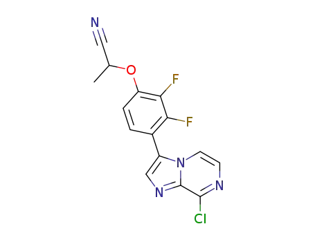 2-(4-(8-chloroimidazo[1,2-a]pyrazin-3-yl)-2,3-difluorophenoxyl)propanenitrile