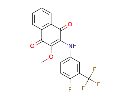 2-((4-fluoro-3-(trifluoromethyl)phenyl)amino)-3-methoxynaphthalene-1,4-dione