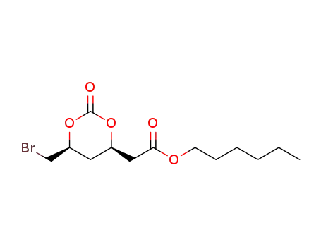 2-((4R,6S)-6-bromomethyl-2-oxo-1,3-dioxan-4-yl)acetic acid n-hexyl ester