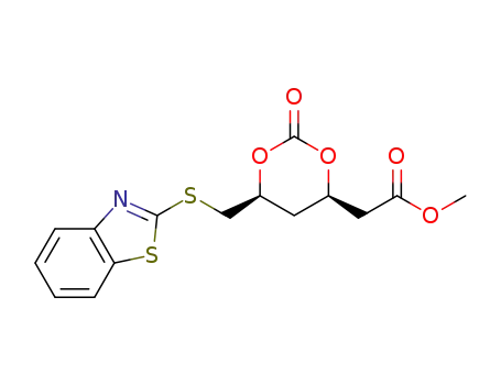 2-((4R,6S)-6-(benzo(d)thiazol-2-ylthio)methyl-2-oxo-1,3-dioxan-4-yl)acetic acid methyl ester