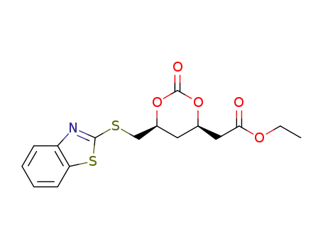 2-((4R,6S)-6-(benzo(d)thiazol-2-ylthio)methyl-2-oxo-1,3-dioxan-4-yl)acetic acid ethyl ester