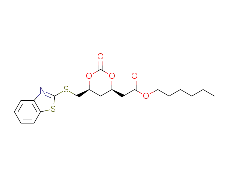 2-((4R,6S)-6-(benzo(d)thiazol-2-ylthio)methyl-2-oxo-1,3-dioxan-4-yl)acetic acid n-hexyl ester