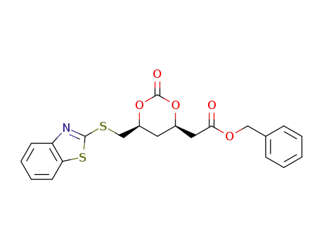 2-((4R,6S)-6-(benzo(d)thiazol-2-ylthio)methyl-2-oxo-1,3-dioxan-4-yl)acetic acid benzyl ester