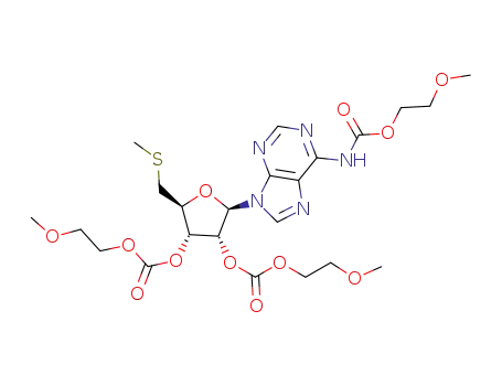 N-(2-methoxyethyoxy)carbonyl-2′,3′-bis(2-methoxyethylcarbonate)-5′-methylthioadenosine