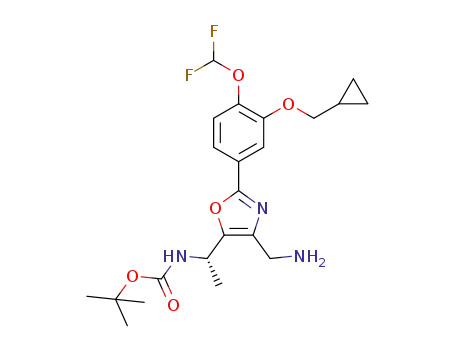 (S)-(1-(4-(aminomethyl)-2-(3-(cyclopropylmethoxy)-4-(difluoromethoxy)phenyl)oxazol-5-yl)ethyl)carbamic acid tert-butyl ester