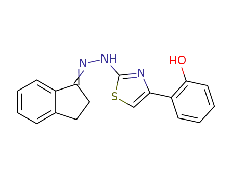 N-indan-1-ylidene-N'-[4-(2-hydroxy-phenyl)-thiazol-2-yl]-hydrazine