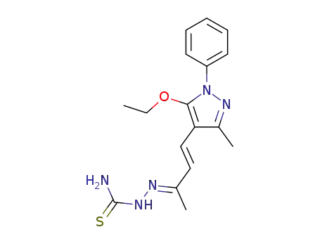 (E)-2-((E)-4-(5-ethoxy-3-methyl-1-phenyl-1H-pyrazol-4-yl)but-3-en-2-ylidene)hydrazine-1-carbothioamide