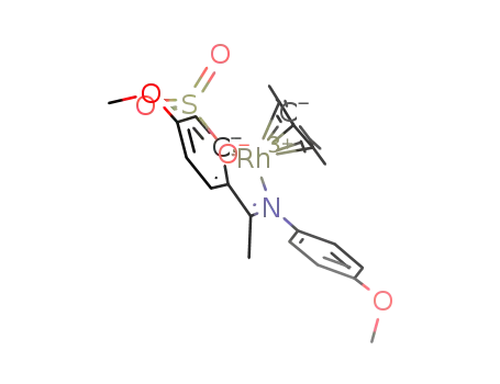 pentamethylcyclopentadienyl[(5-methoxy-2-(1-((4-methoxyphenyl)imino)ethyl)phenyl)]rhodium(III) methanesulfonate