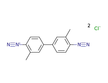 Molecular Structure of 13954-50-2 ([1,1'-Biphenyl]-4,4'-bis(diazonium), 3,3'-dimethyl-, dichloride)