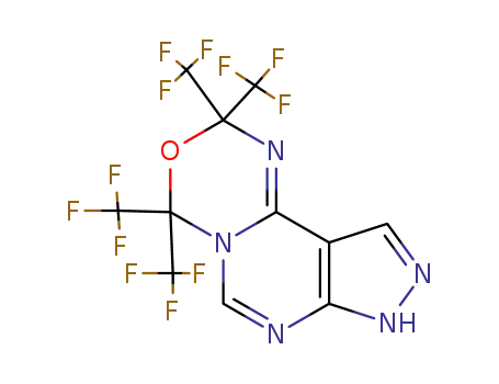 2,2,4,4-tetrakis(trifluoromethyl)-2,8-dihydro<1,3,5>oxadiazino<3,4-c>pyrazolopyrimidine