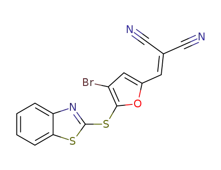2-[5-(Benzothiazol-2-ylsulfanyl)-4-bromo-furan-2-ylmethylene]-malononitrile