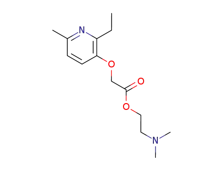 2-dimethylaminoethyl 2-ethyl-6-methylpyride-3-iloxyacetate