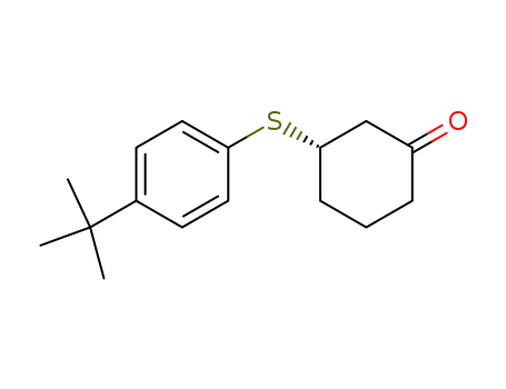 Molecular Structure of 113036-75-2 (Cyclohexanone, 3-[[4-(1,1-dimethylethyl)phenyl]thio]-, (S)-)