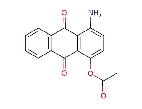 Molecular Structure of 81386-50-7 (9,10-Anthracenedione, 1-(acetyloxy)-4-amino-)