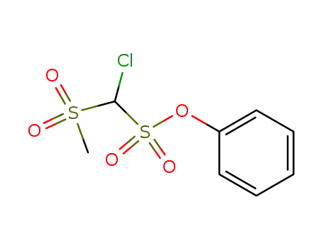 Molecular Structure of 138373-02-1 (Methanesulfonic acid, chloro(methylsulfonyl)-, phenyl ester)