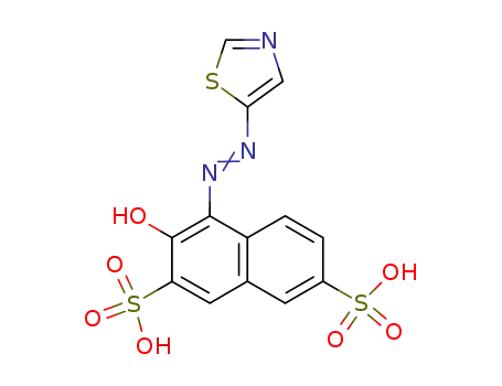 3-Hydroxy-4-(thiazol-5-ylazo)-naphthalene-2,7-disulfonic acid