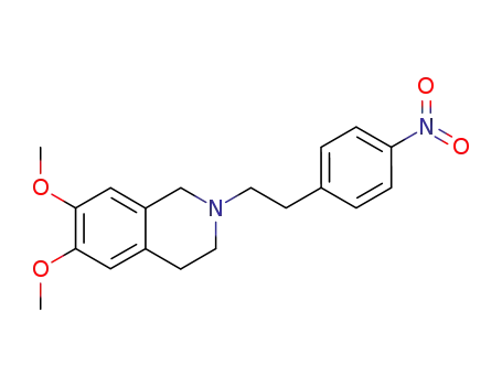 Molecular Structure of 82925-01-7 (1,2,3,4-Tetrahydro-6,7-dimethoxy-2-[2-(4-nitrophenyl)ethyl]isoquinoline)
