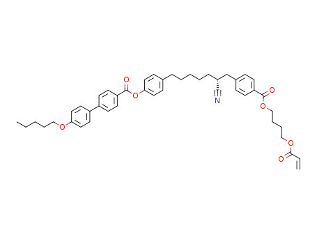(acrylyloxy)-1,4-tetramethylene-4-<(2R)-2-cyano-7-<4-<<<4'-(pentyloxy)-4-biphenyl>carbonyl>oxy>phenyl>heptylidene>benzoate