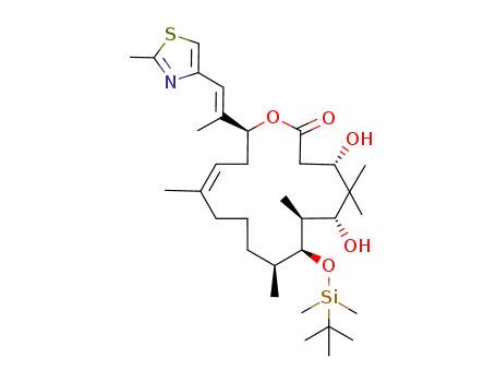 (Z)-(4S,6R,7S,8S,9S,16S)-8-(tert-Butyl-dimethyl-silanyloxy)-4,6-dihydroxy-5,5,7,9,13-pentamethyl-16-[(E)-1-methyl-2-(2-methyl-thiazol-4-yl)-vinyl]-oxacyclohexadec-13-en-2-one