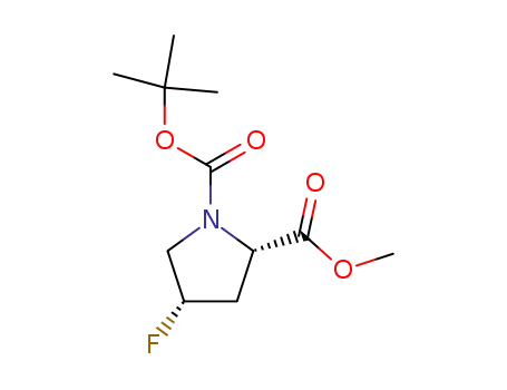 Molecular Structure of 203866-16-4 (N-Boc-cis-4-Fluoro-L-proline methyl ester)