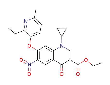 1-cyclopropyl-7-(2-ethyl-6-methyl-pyridin-3-yloxy)-6-nitro-4-oxo-1,4-dihydro-quinoline-3-carboxylic acid ethyl ester
